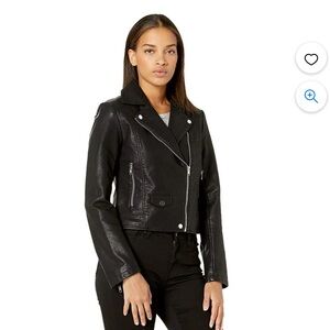 Cupcakes and Cashmere Ines Vegan Textured Leather Moto Jacket